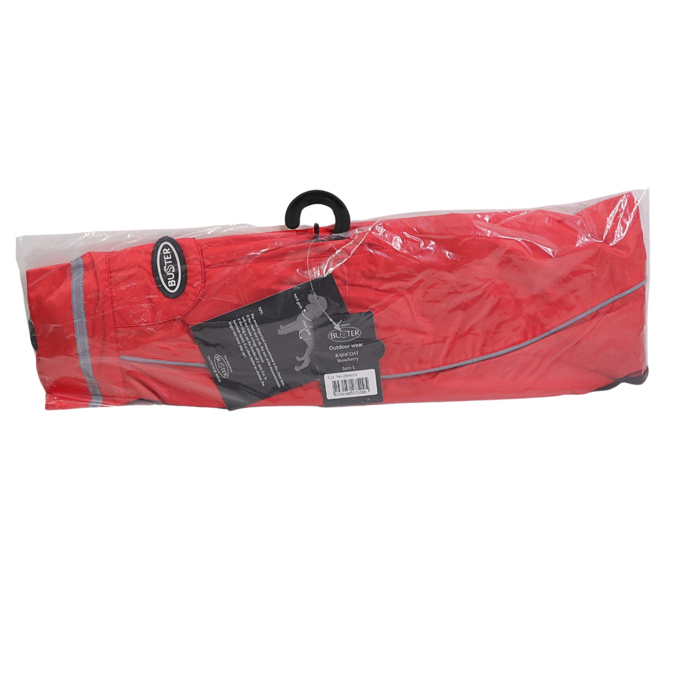 The Original Buster Outdoor Wear Strawberry Red Dog Raincoat - Size L